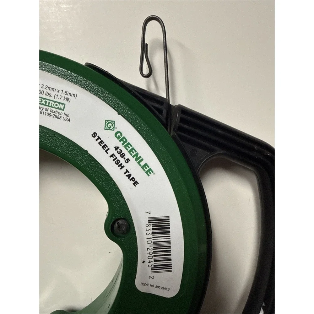 GREENLEE 438-5 Steel Fish Tape Wall Snake ‎ 50'x 1/8